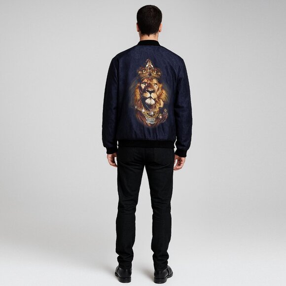 RARE! Camilla Midnight Meeting Mens Bomber Jacket Size Small b100e - Picture 8 of 11